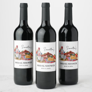 Polish Sausages Apple Cake Vodka Bridal Shower Wine Label
