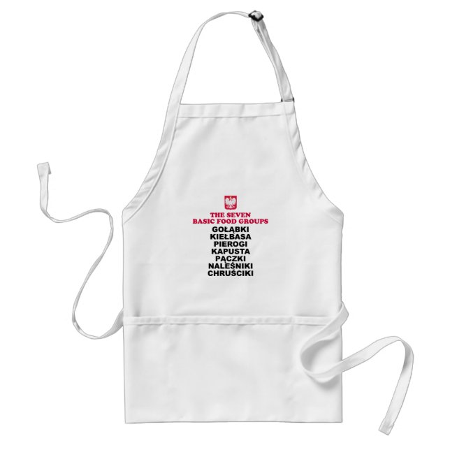 Polish Seven Food Groups Standard Apron (Front)