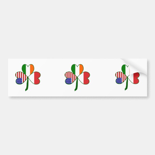 Polish Shamrock Bumper Sticker (Front)