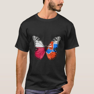 Polish Slovakian Flag Butterfly T-Shirt