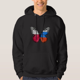 Polish Slovenian Flag Butterfly Hoodie