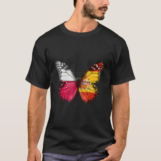 Polish Spanish Flag Butterfly T-Shirt
