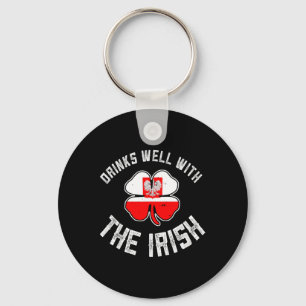 Polish St Patricks Day Drinks Well With Irish Pola Keychain