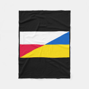 Polish Support For Ukraine Ukrainian Flag And Pola Fleece Blanket