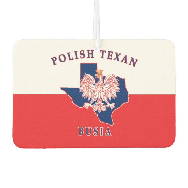 Polish Texan Busia Air Freshener (Front)