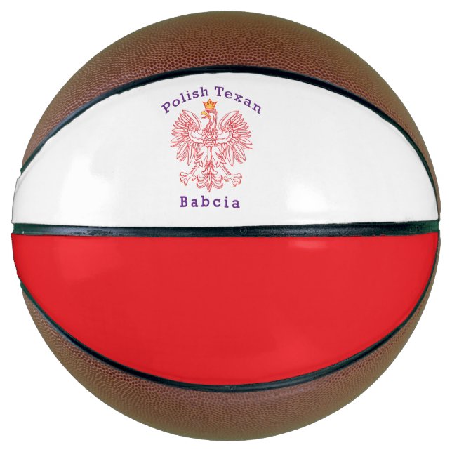 Polish Texan Eagle Babcia Basketball (Front)