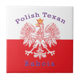 Polish Texan Eagle Babcia Tile