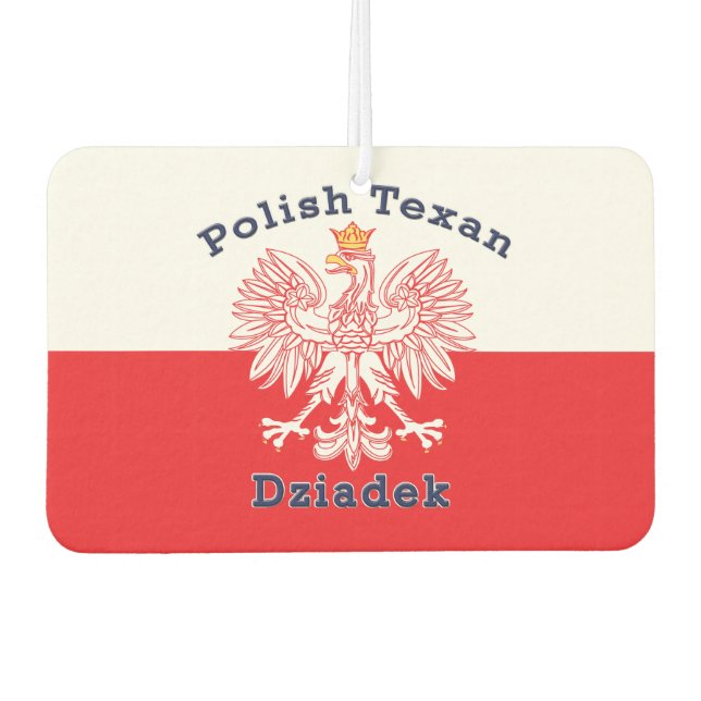 Polish Texan Eagle Dziadek Air Freshener (Front)