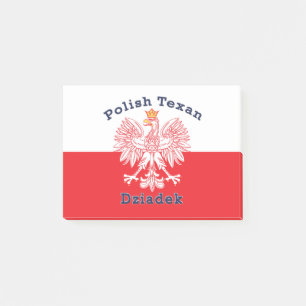 Polish Texan Eagle Dziadek Post-it Notes