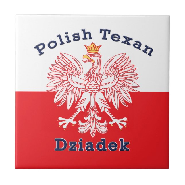 Polish Texan Eagle Dziadek Tile (Front)