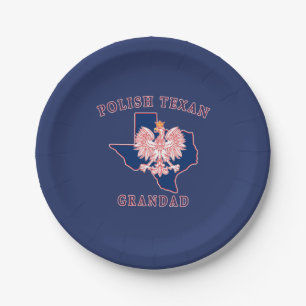 Polish Texan Grandad Paper Plate