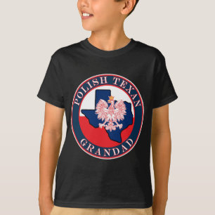 Polish Texan Grandad Round T-Shirt