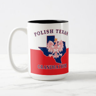 Polish Texan Grandfather Two-Tone Coffee Mug