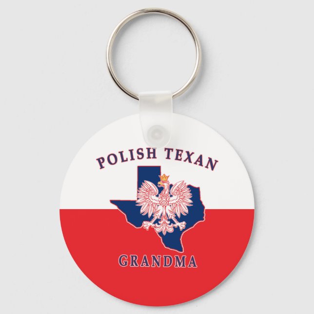 Polish Texan Grandma Keychain (Front)