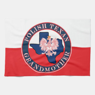 Polish Texan Grandmother Round Kitchen Towel