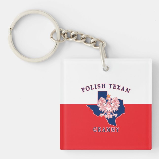 Polish Texan Granny Keychain (Front)