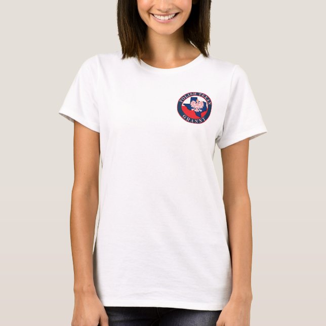 Polish Texan Granny Round T-Shirt (Front)