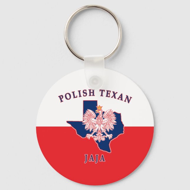 Polish Texan Jaja Keychain (Front)