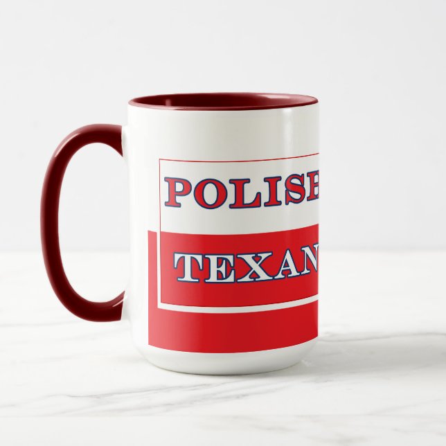 Polish Texan Poland Flag Mug (Left)