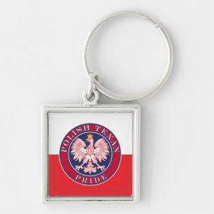 Polish Texan Pride Keychain