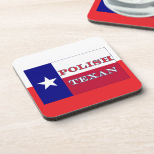 Polish Texan Texas Flag Coaster