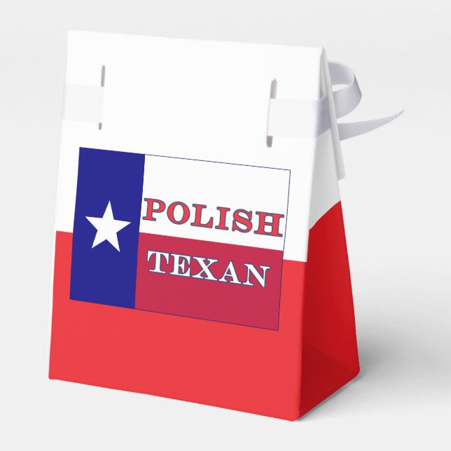 Polish Texan Texas Flag Favor Box (Back Side)
