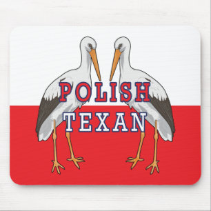 Polish Texan White Stork Mouse Pad