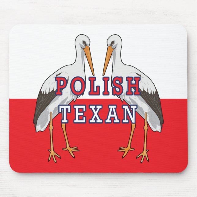 Polish Texan White Stork Mouse Pad (Front)