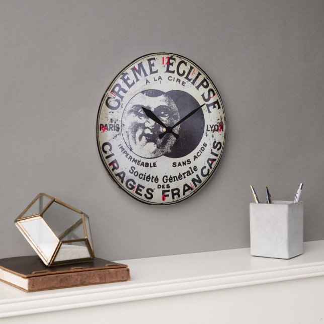 Polish Tin Français Large Clock (Office)