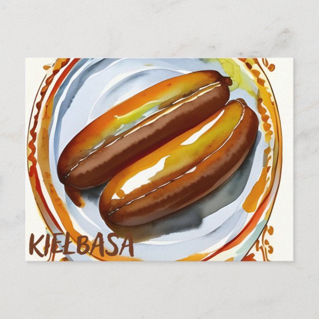 Polish traditional food, Postcard for postcrossing (Front)