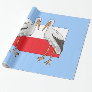 Polish White Stork - Boy Wrapping Paper