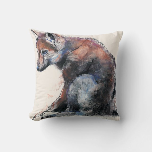 Polish Wolf Pup 2001 Throw Pillow (Front)