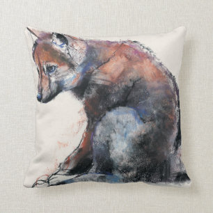Polish Wolf Pup 2001 Throw Pillow