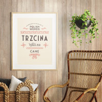 Polish Words Cane