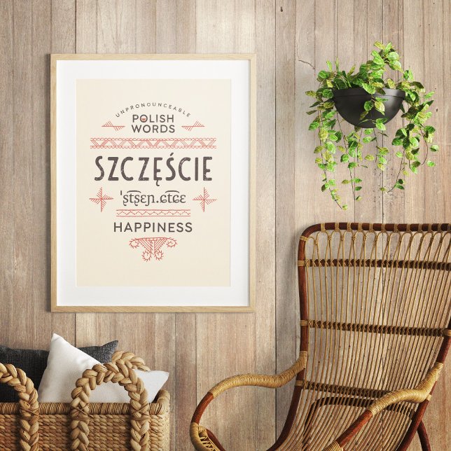 Polish Words Happiness Poster (Creator Uploaded)