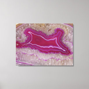 Polished Agate Quartz Geode Face Canvas Print