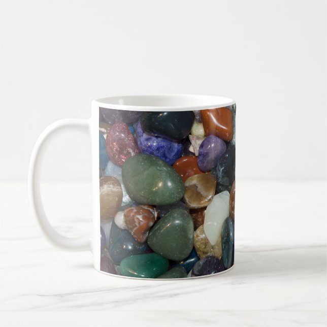 Polished Colourful Stones Coffee Mug (Left)