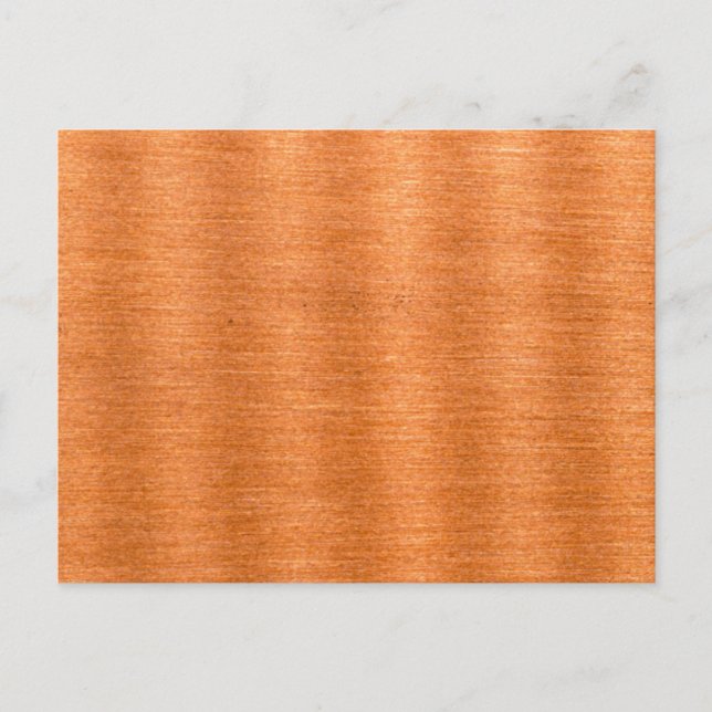 Polished Copper Wavy Texture Background Postcard (Front)