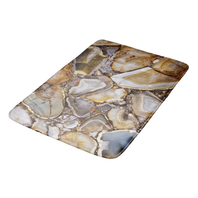 Polished Geode Stones Bath Mat (Angled)