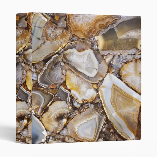 Polished Geode Stones Binder (Front/Spine)