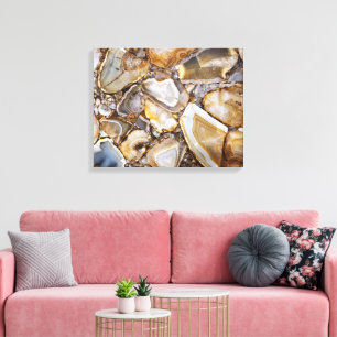 Polished Geode Stones Canvas Print