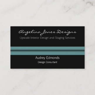 Polished Professional Business Card, Soft Teal Business Card