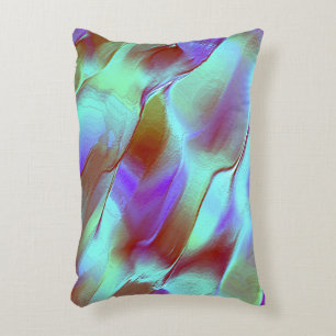 Polished rock in chrome purple accent pillow