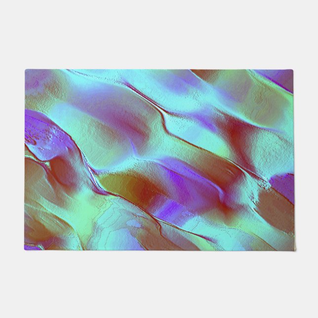 Polished rock in chrome purple  doormat (Front)