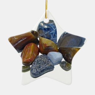 Polished Rocks Ceramic Ornament