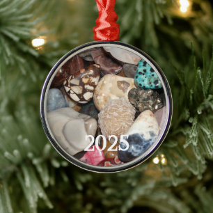 Polished Rocks Collection, Rock Hound Metal Ornament