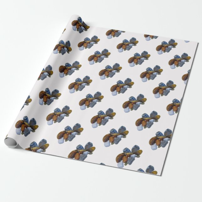 Polished Rocks Wrapping Paper (Unrolled)