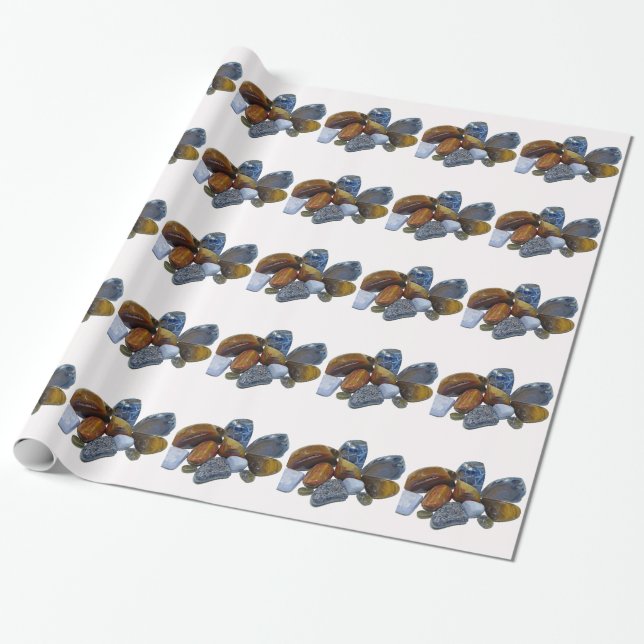 Polished Rocks Wrapping Paper (Unrolled)