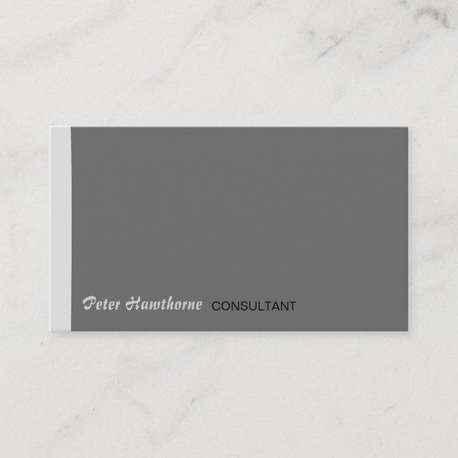Polished Sharp Minimalistic Trendy Modern Basic Business Card (Front)