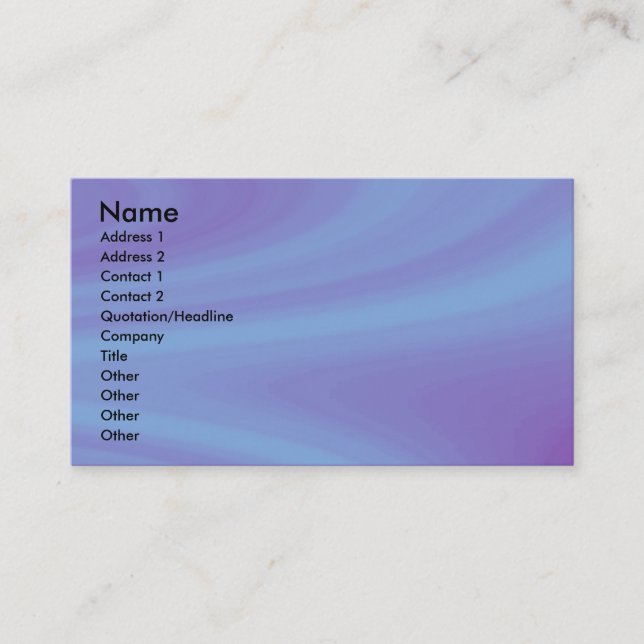 Polished Sky Business Card (Front)